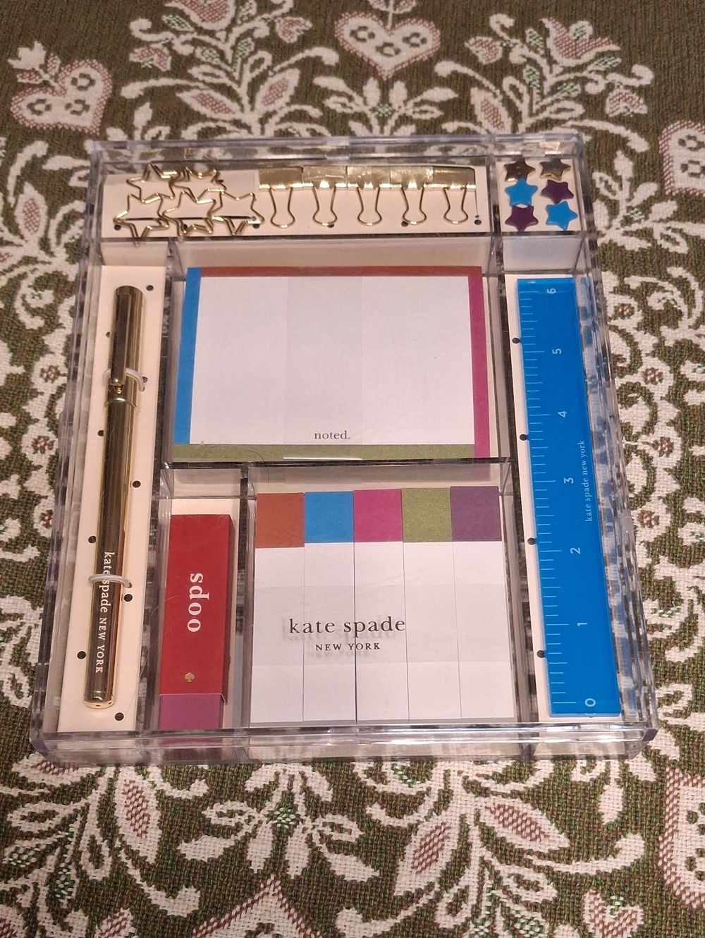 kate spade Stationary Tackle Box Desk Organizer